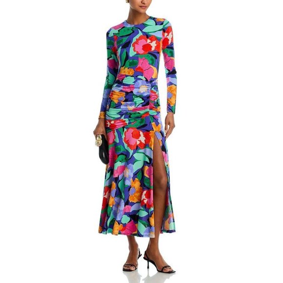 Aqua Dresses & Skirts - Aqua Abstract Jersey Slit Maxi Dress Size Large New With Tags